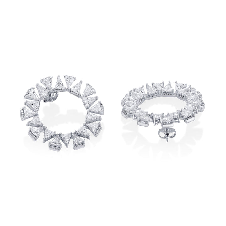 Louvre 925 Silver Hoop Earrings - Isharya | Modern Indian Jewelry