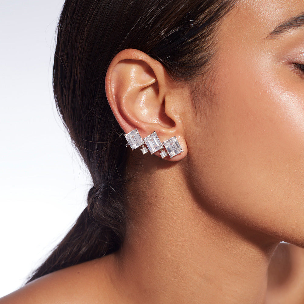 Kyoto 925 Silver Earrings - Isharya | Modern Indian Jewelry