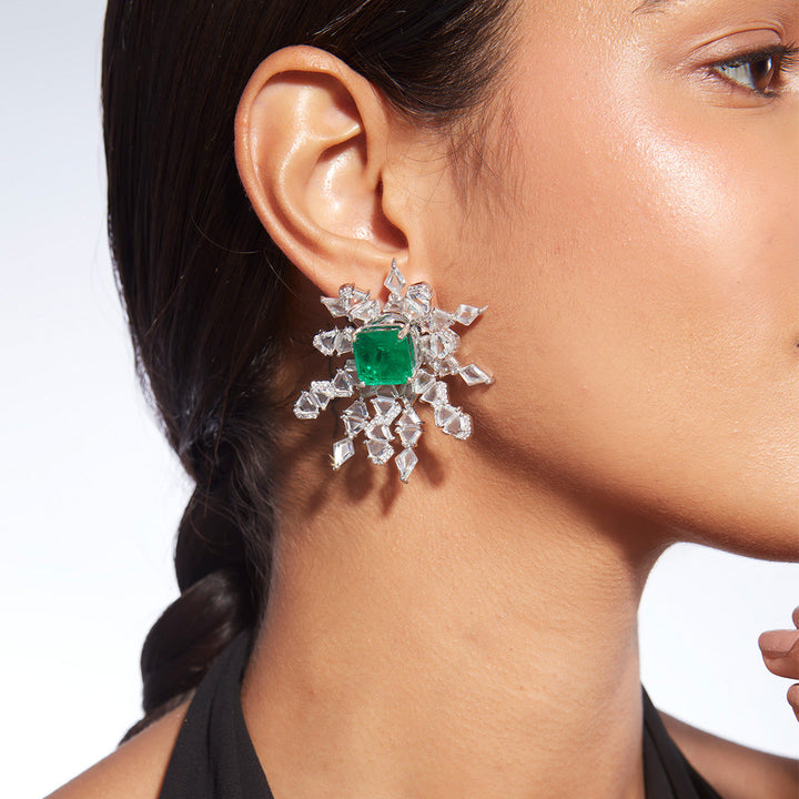 Provence 925 Silver Galaxy Earrings - Isharya | Modern Indian Jewelry