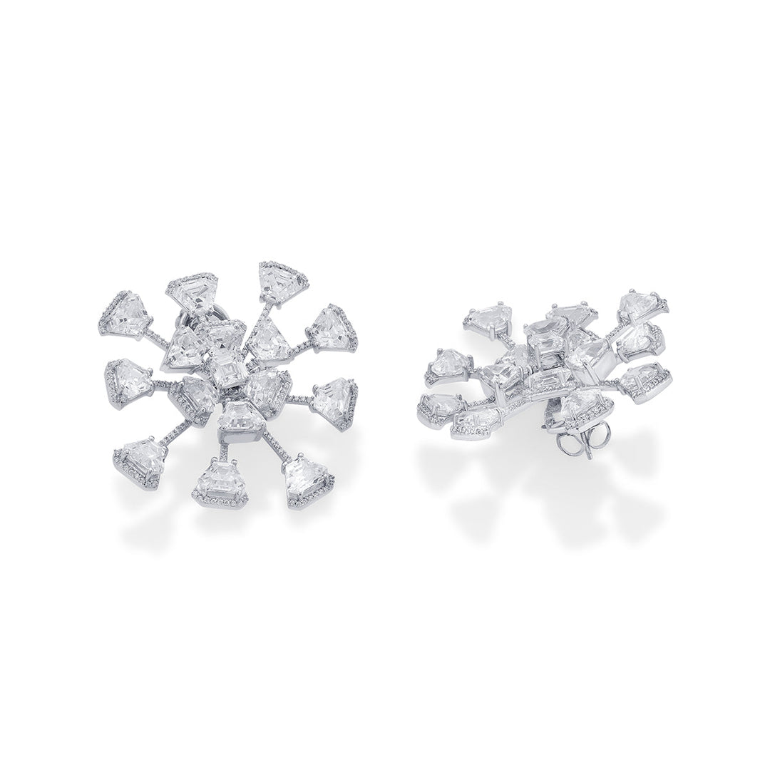 Bahamas 925 Silver Galaxy Earrings - Isharya | Modern Indian Jewelry