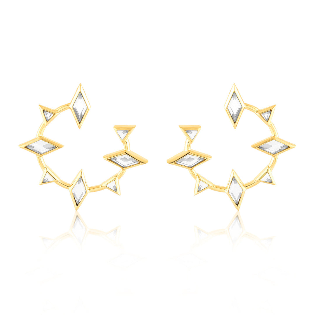Lumen Spike Hoop Earrings