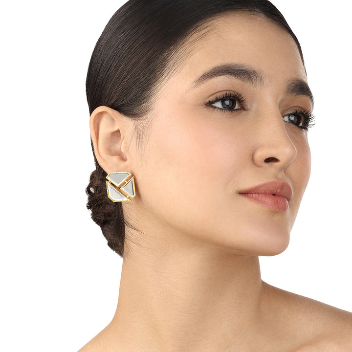 Lumen Trio Mirror Stud Earrings