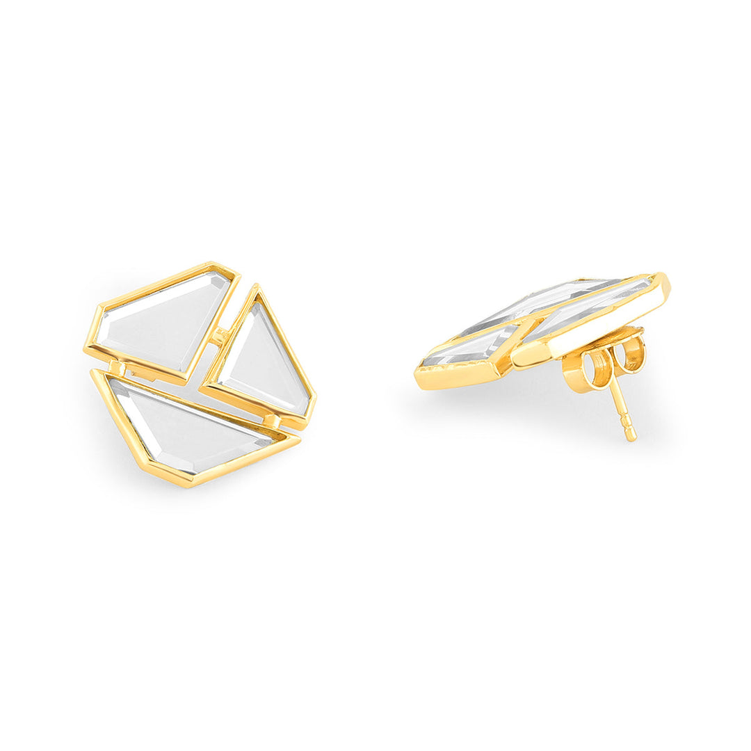 Lumen Trio Mirror Stud Earrings