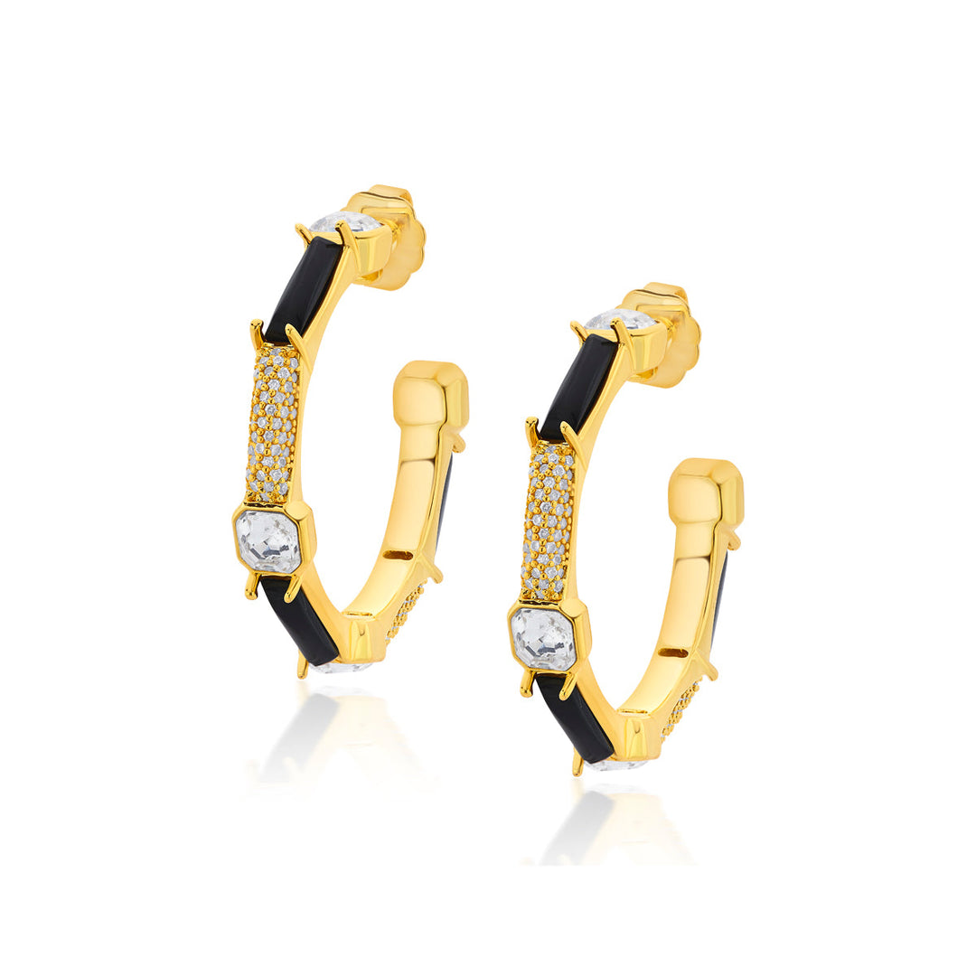 Optic Crystal Hoop Earrings