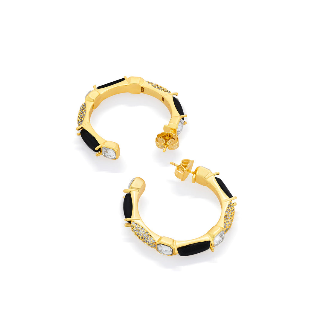 Optic Crystal Hoop Earrings