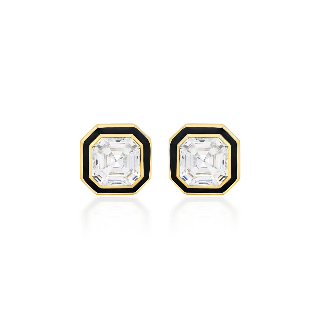 Moss Gold Octa Crystal Studs