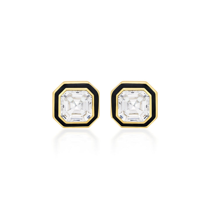 Moss Gold Octa Crystal Studs