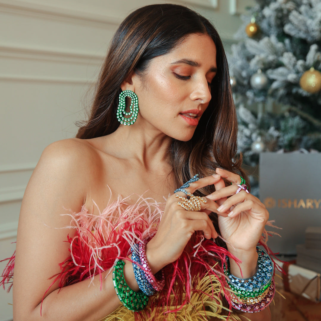 Rani Pink Cross Ring - Isharya | Modern Indian Jewelry