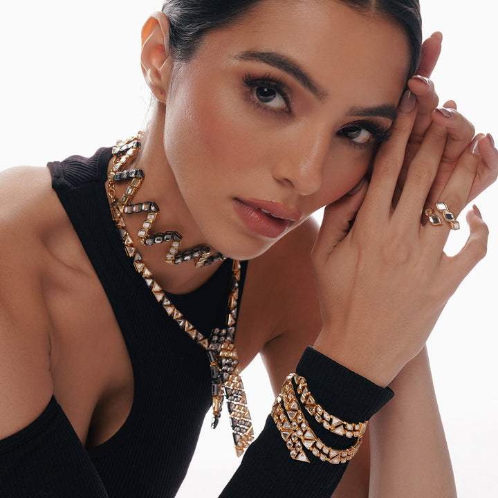Very Varq Serpent Cuff - Isharya | Modern Indian Jewelry
