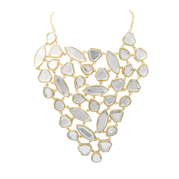 Mirror Gems Shattered Statement Bib Necklace