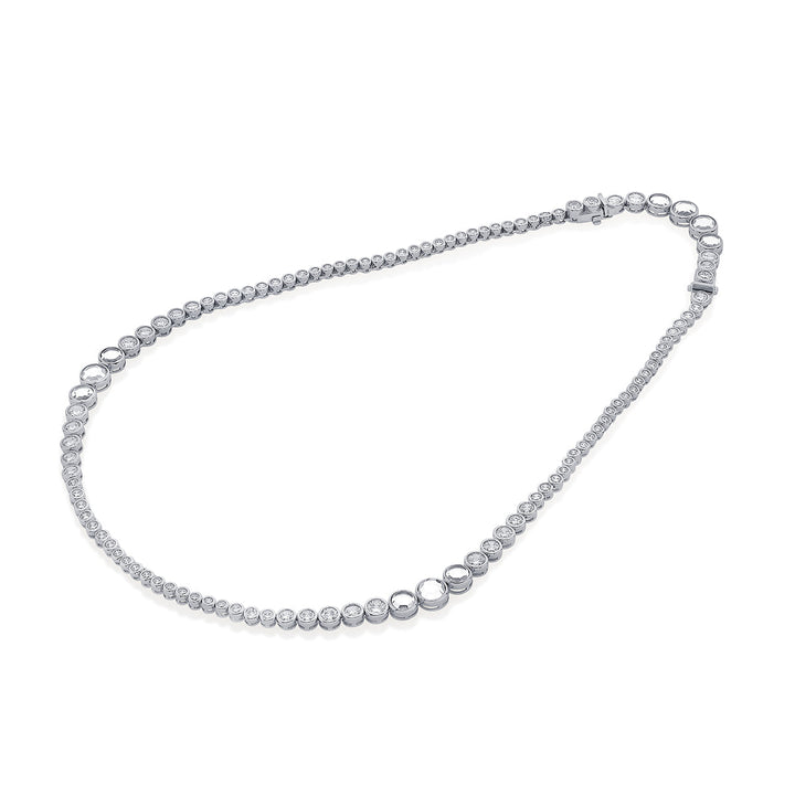Nazm Mirror & CZ Long Necklace - Isharya | Modern Indian Jewelry