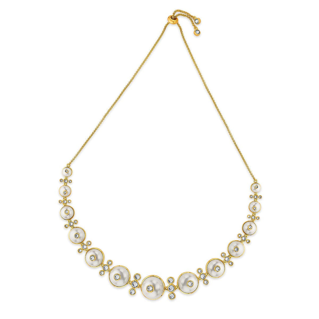 Raina Hydro Emerald & CZ Choker - Isharya | Modern Indian Jewelry