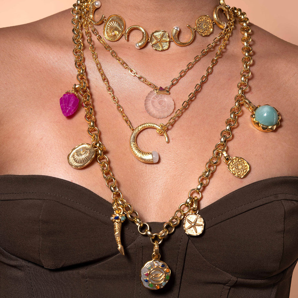 Elements Long Link Necklace - Isharya | Modern Indian Jewelry