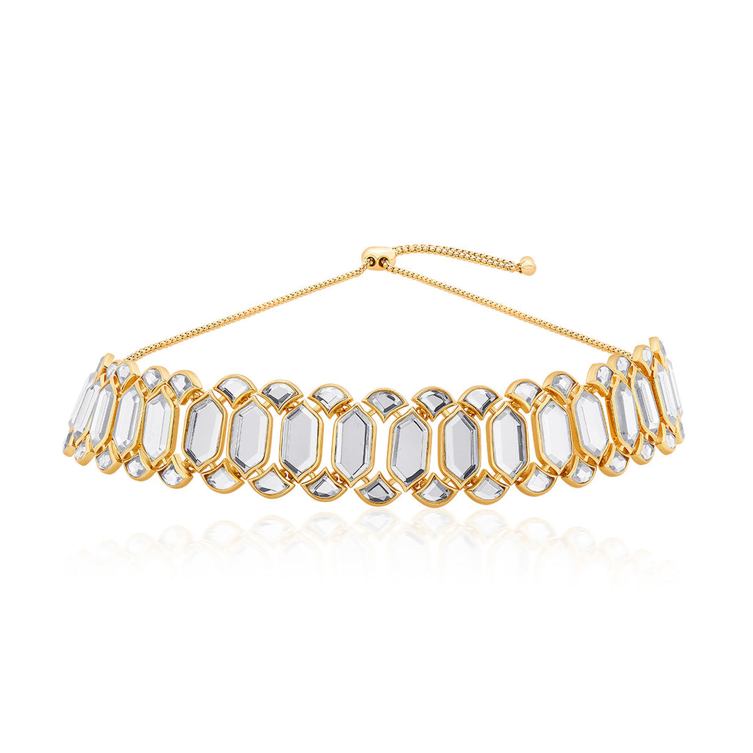Amara Mirror Choker Necklace - Isharya | Modern Indian Jewelry