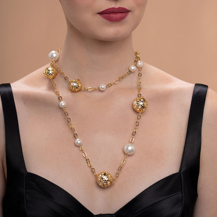 Amara Long Chain Necklace - Isharya | Modern Indian Jewelry