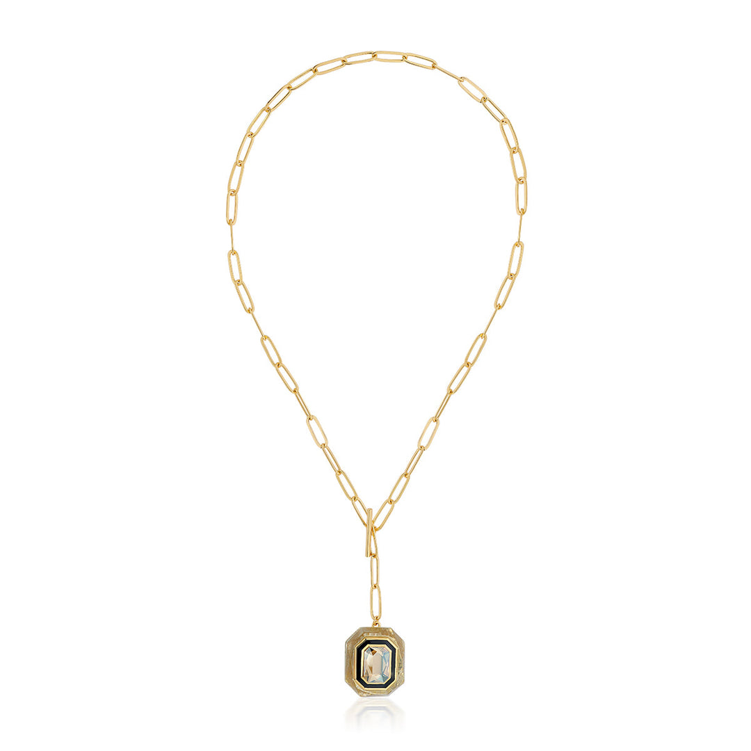 Bougie Infinity Cut Crystal Y-Necklace - Isharya | Modern Indian Jewelry