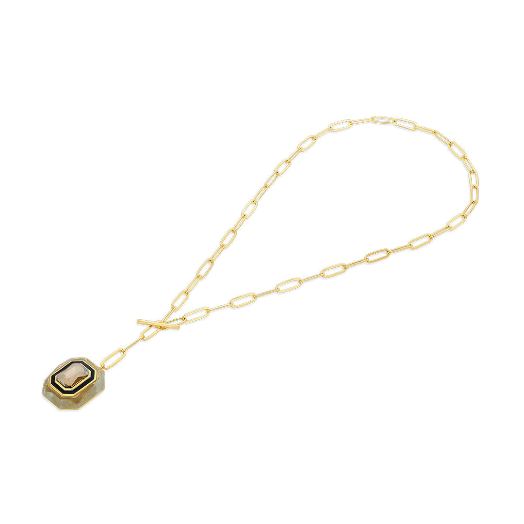 Bougie Infinity Cut Crystal Y-Necklace - Isharya | Modern Indian Jewelry