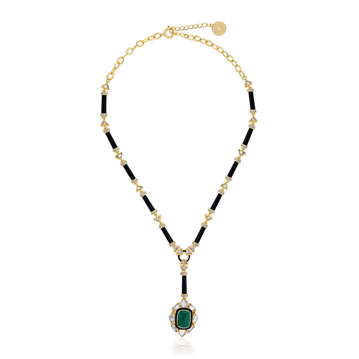 Begum Haute Evergreen Drop Necklace