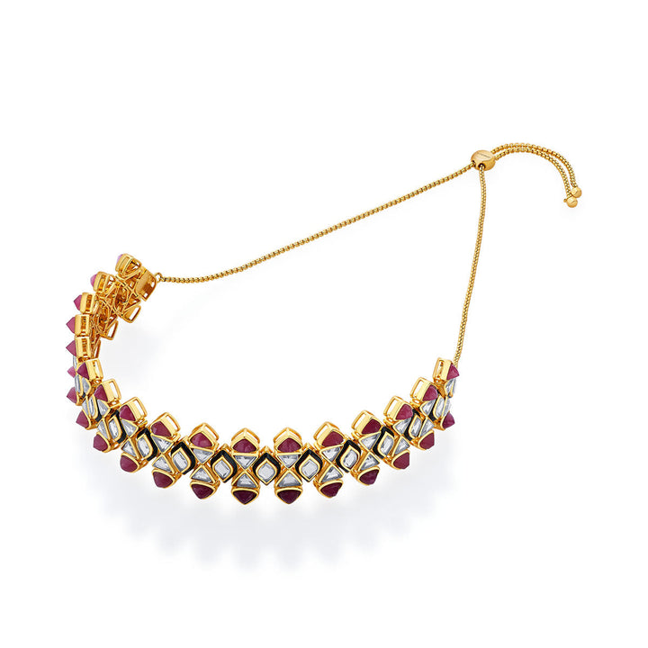 Begum Haute Pink Mughal Choker - Isharya | Modern Indian Jewelry