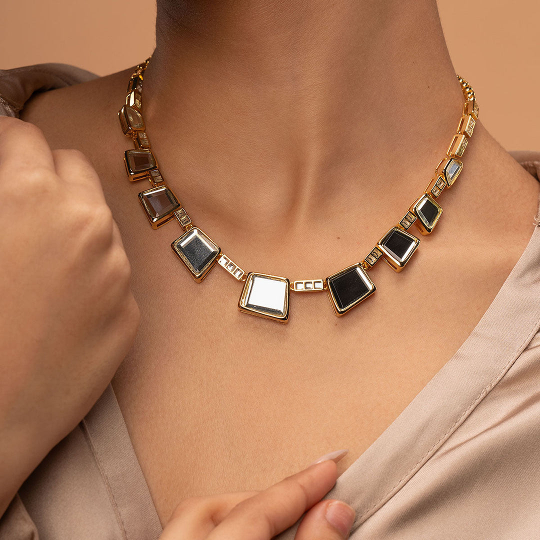 Fête Mirror Collar Necklace