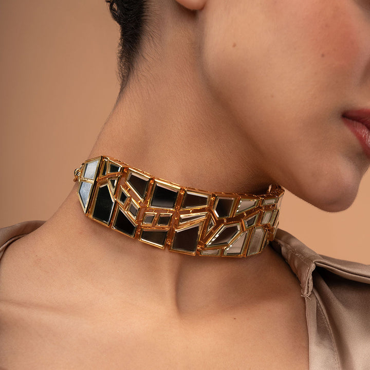 Dazzle Mirror Snake Choker