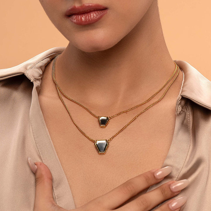 Glimmer Mirror Layered Necklace