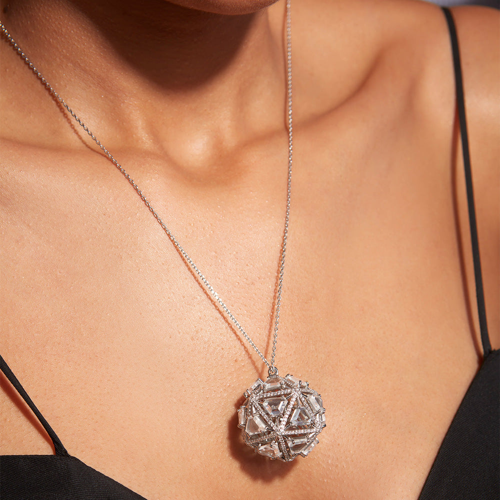 Bahamas 925 Silver Pendant Necklace - Isharya | Modern Indian Jewelry