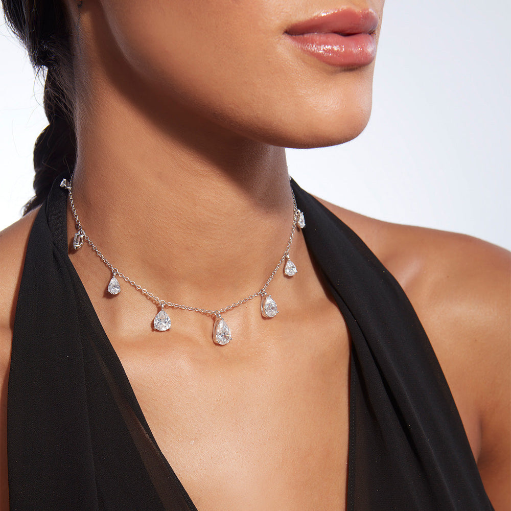 Louvre 925 Silver Floating Choker - Isharya | Modern Indian Jewelry