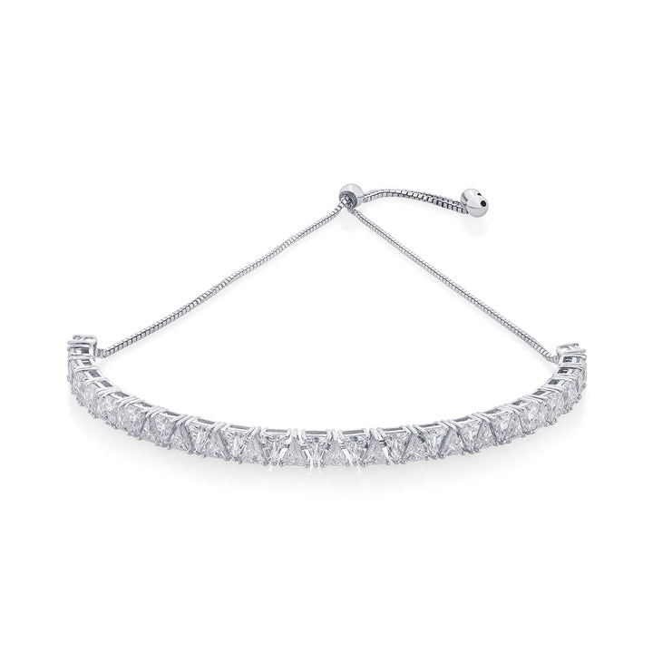 Louvre 925 Silver Mini Rève Crystal Tennis Choker - Isharya | Modern Indian Jewelry
