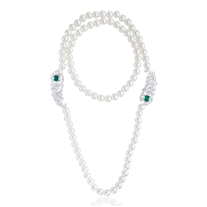 Amalfi 925 Silver Kalgi Pearl Necklace - Isharya | Modern Indian Jewelry