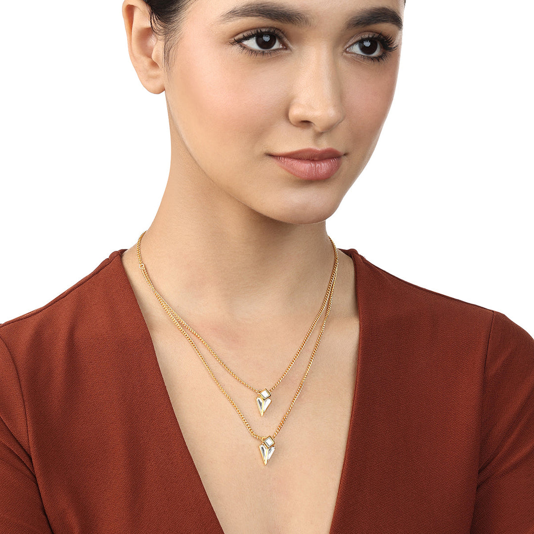 Essential Mirror Pearl Duo Necklace