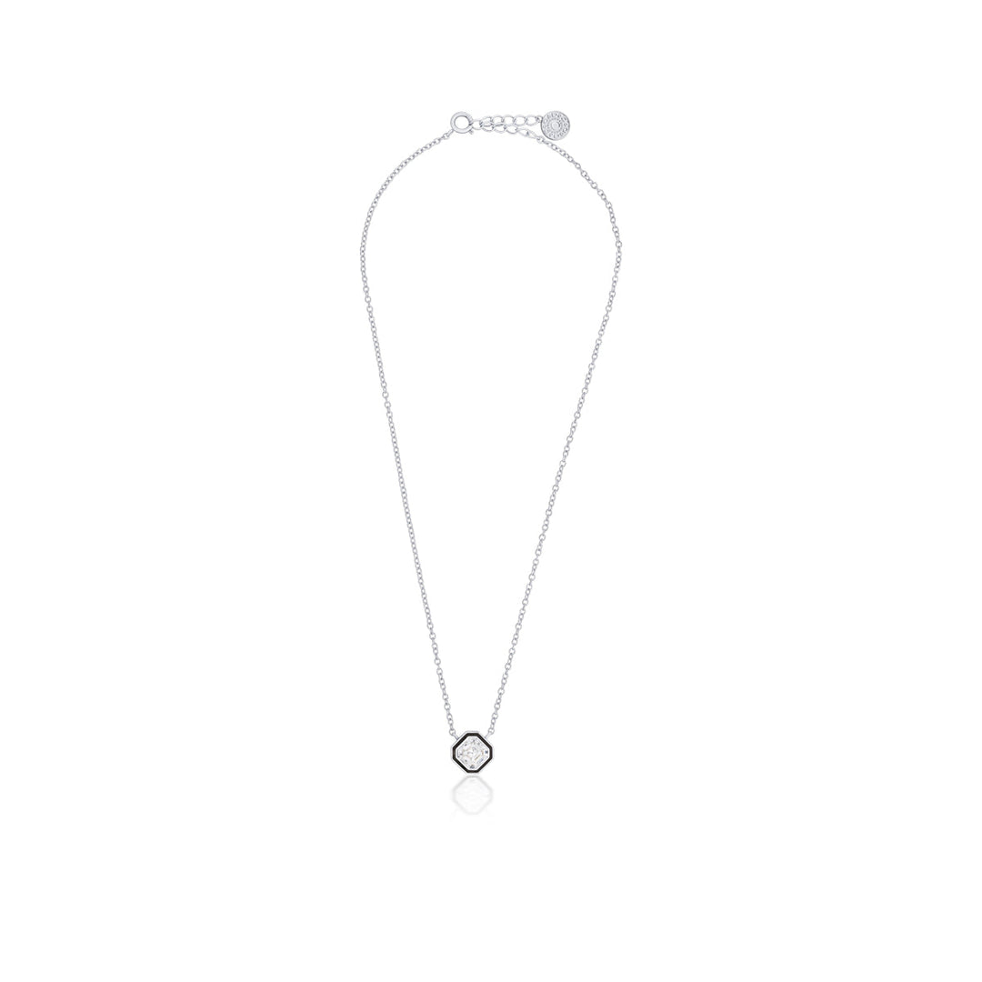 Chrome Chain Link Long Necklace