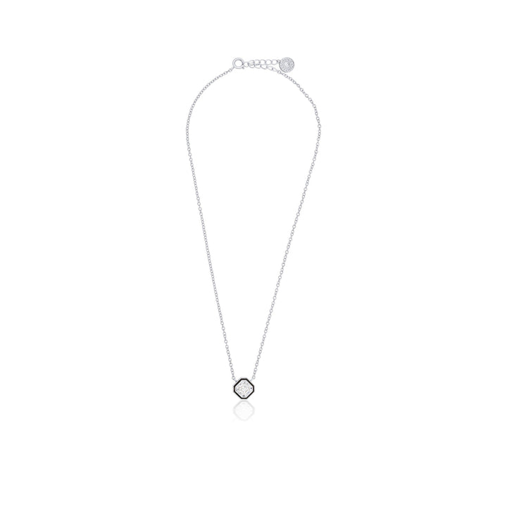 Chrome Chain Link Long Necklace