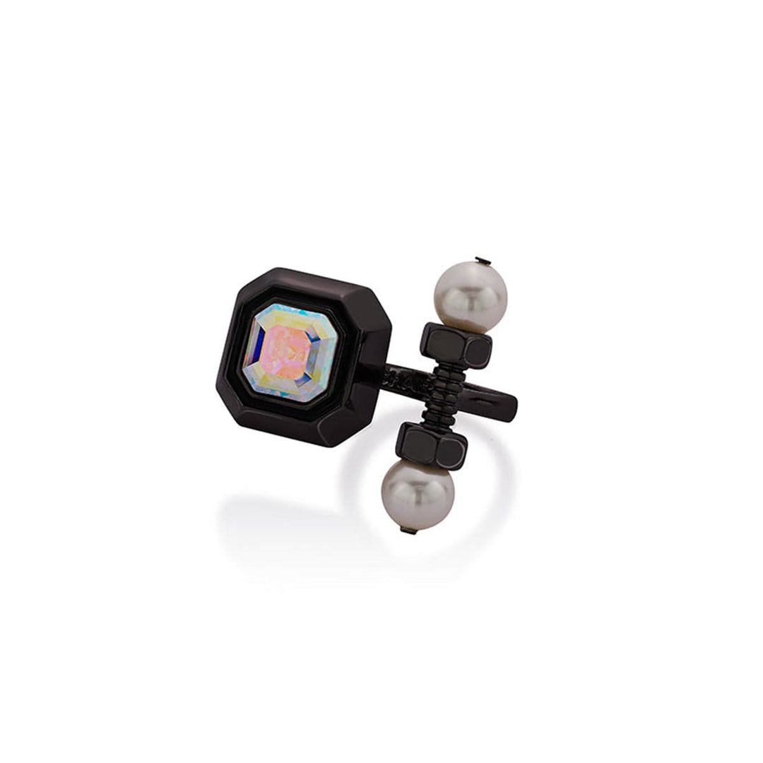 Diane Pearl & Abalone Open Ring - Isharya | Modern Indian Jewelry