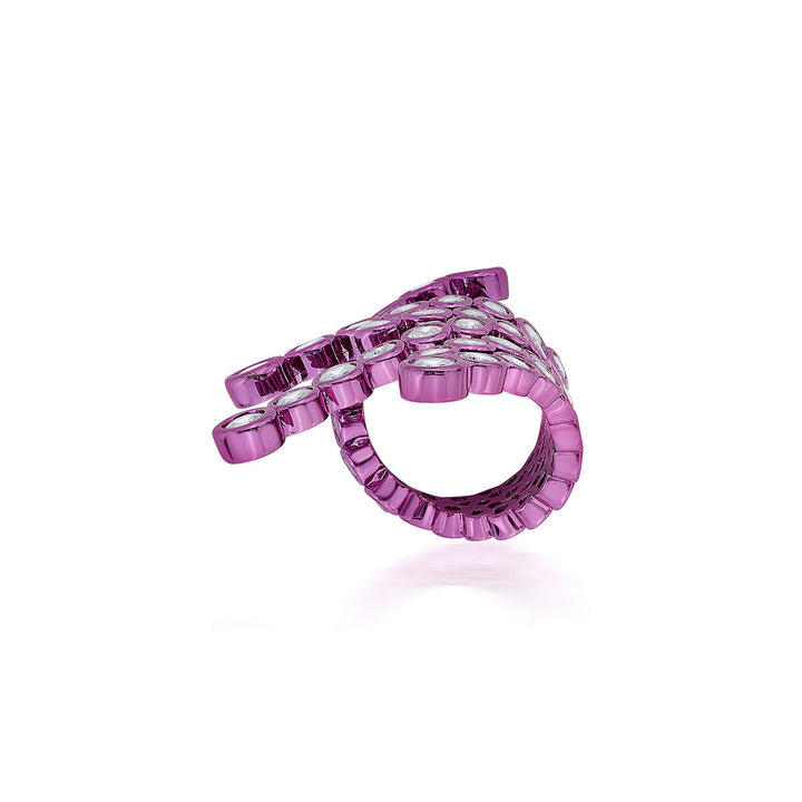 Rani Pink Wrap Cocktail Ring - Isharya | Modern Indian Jewelry