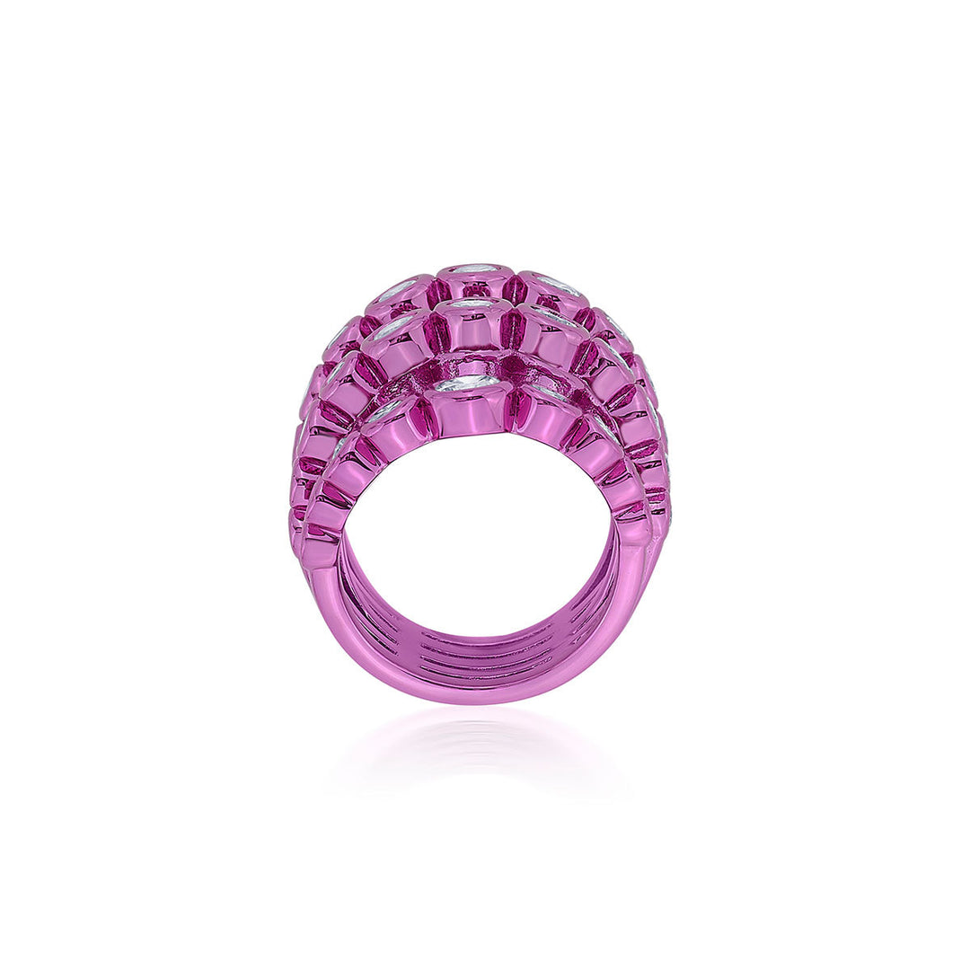 Rani Pink  Quintuple Ring - Isharya | Modern Indian Jewelry