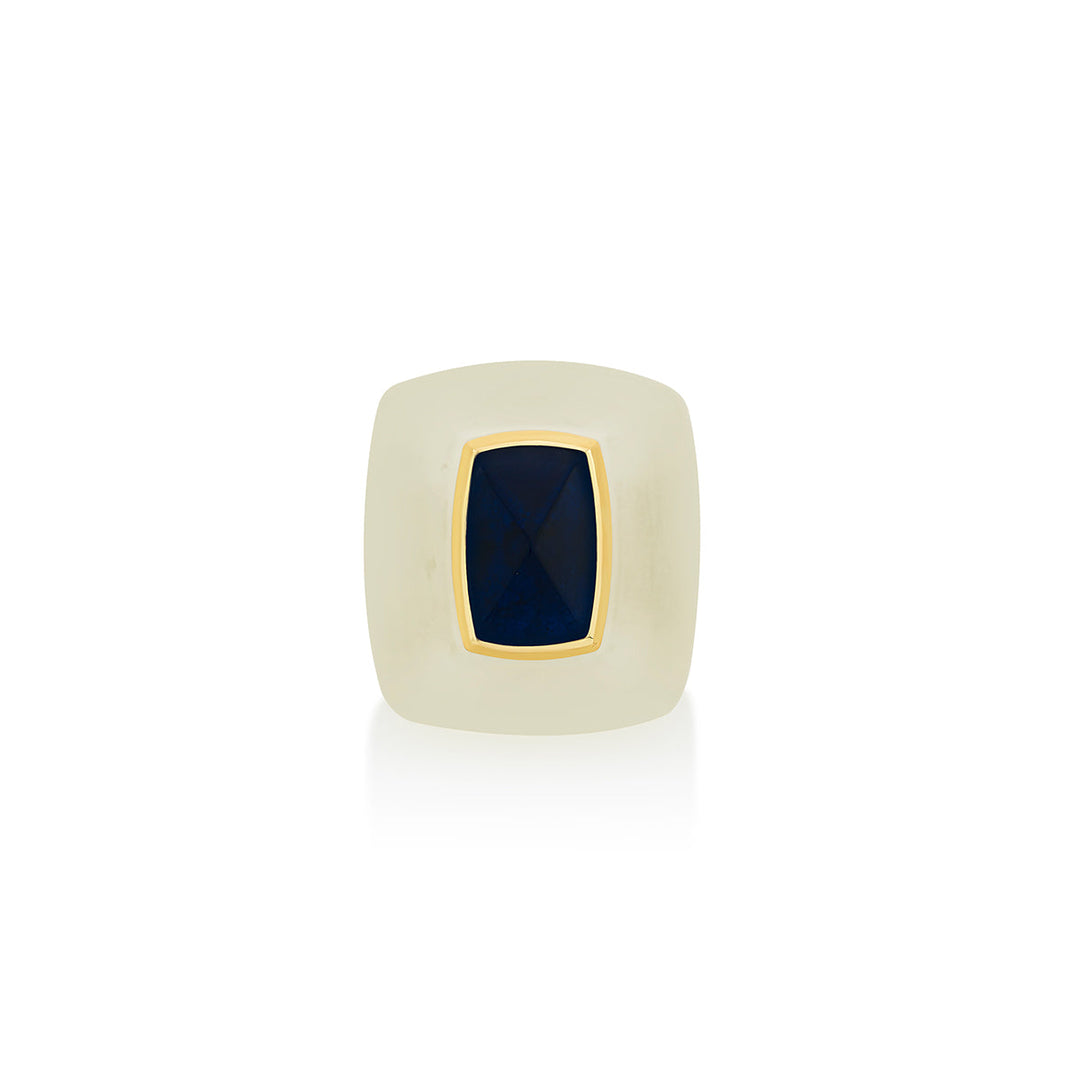 Bather Blue Sapphire Doublet Ring - Isharya | Modern Indian Jewelry