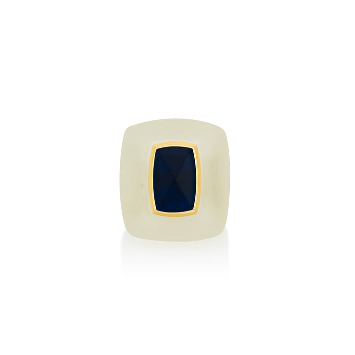 Bather Blue Sapphire Doublet Ring - Isharya | Modern Indian Jewelry