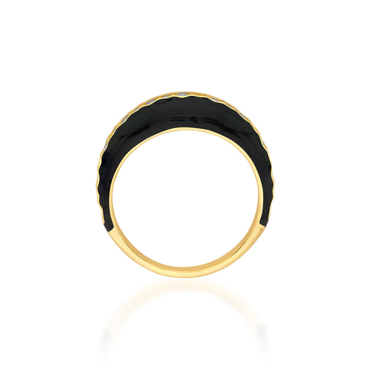 Ebony Sparkle Ring - Isharya | Modern Indian Jewelry