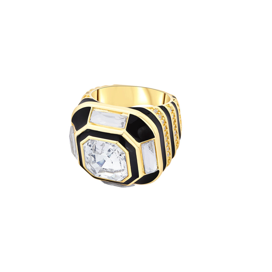 Optic Crystal Enamel Ring