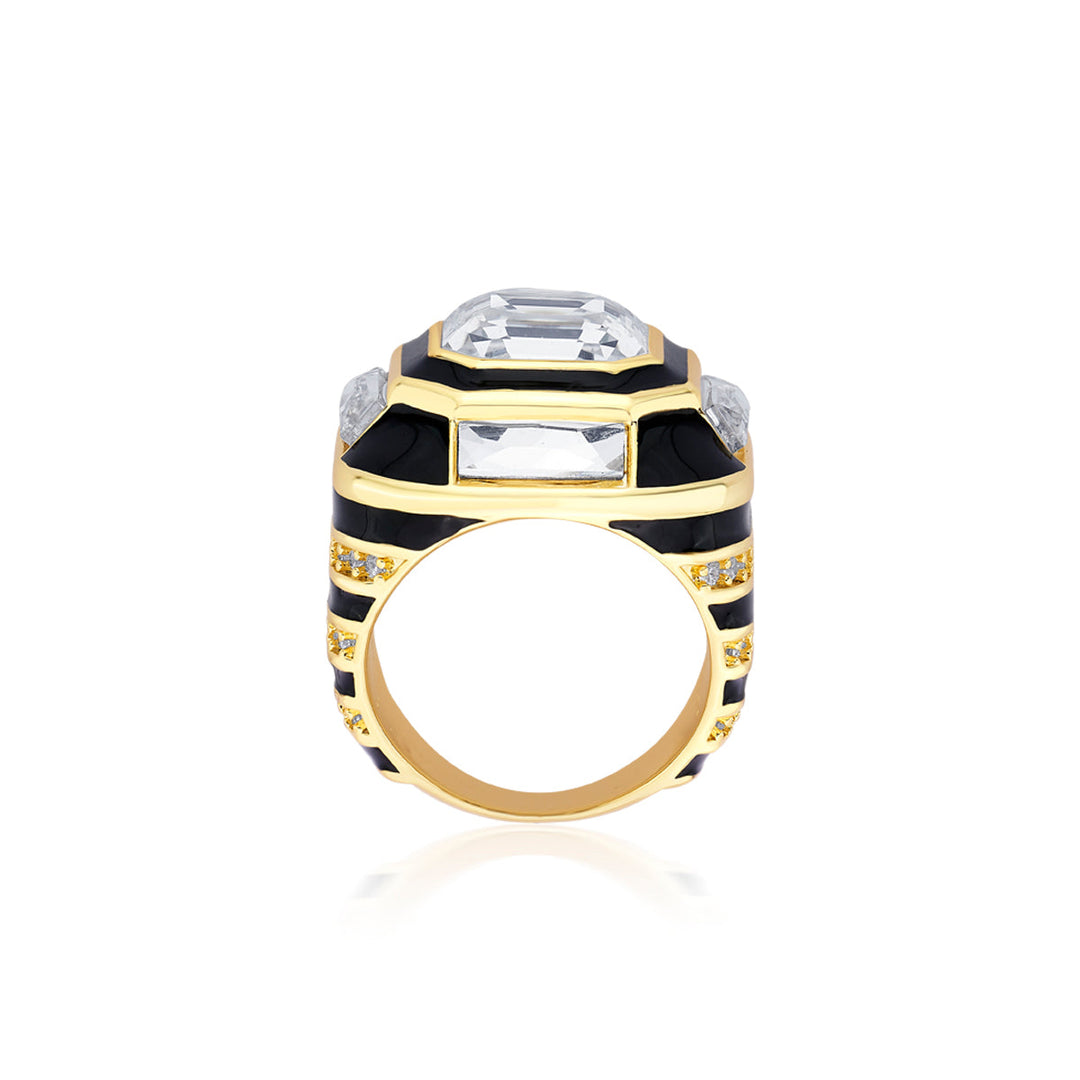 Optic Crystal Enamel Ring