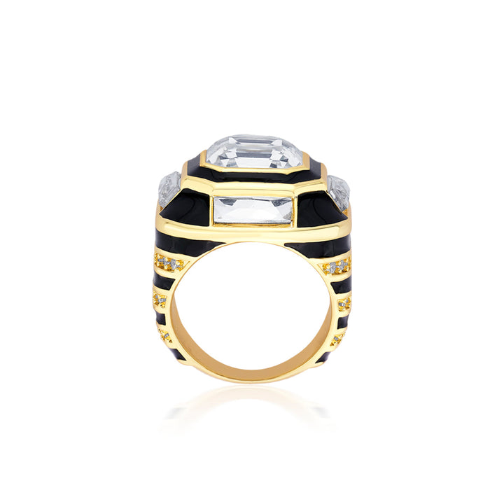 Optic Crystal Enamel Ring