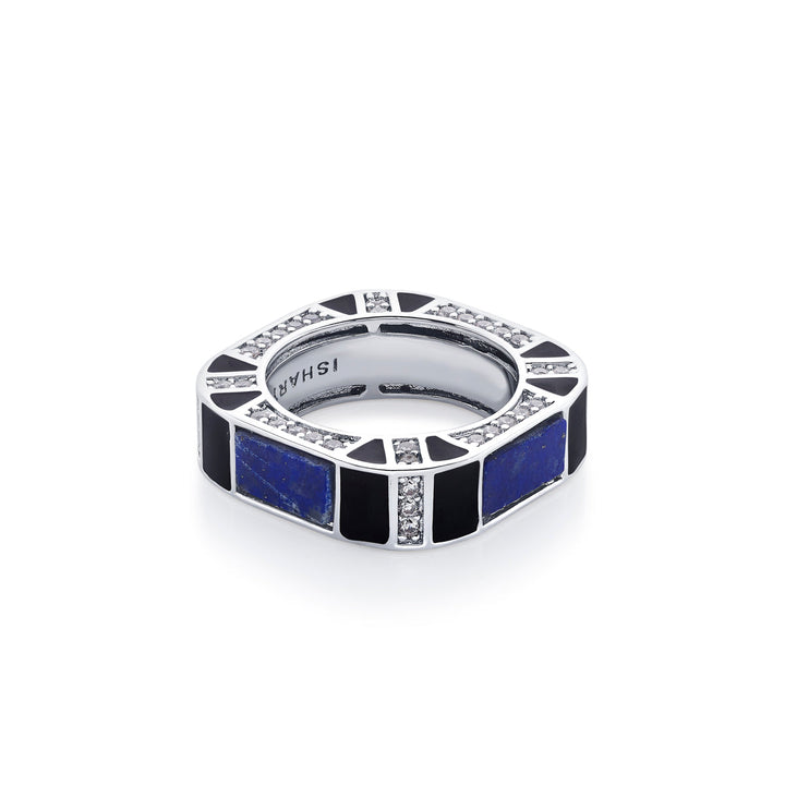 Digital Blue CZ Ring