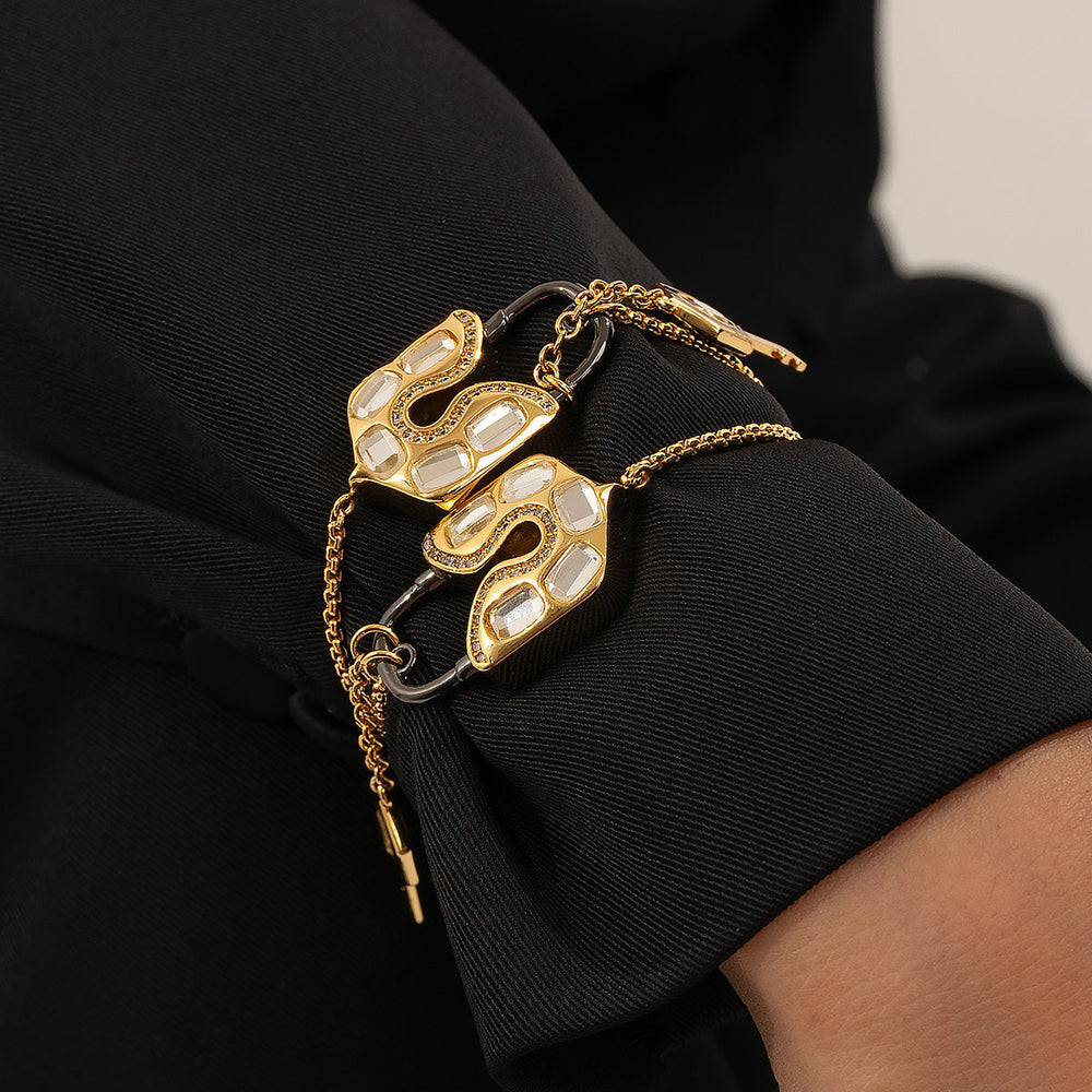 Snatched Lock & Key Bracelet - Isharya | Modern Indian Jewelry