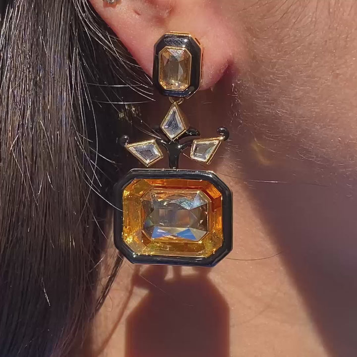Bling Glory Wrap Crystal Drop Earrings