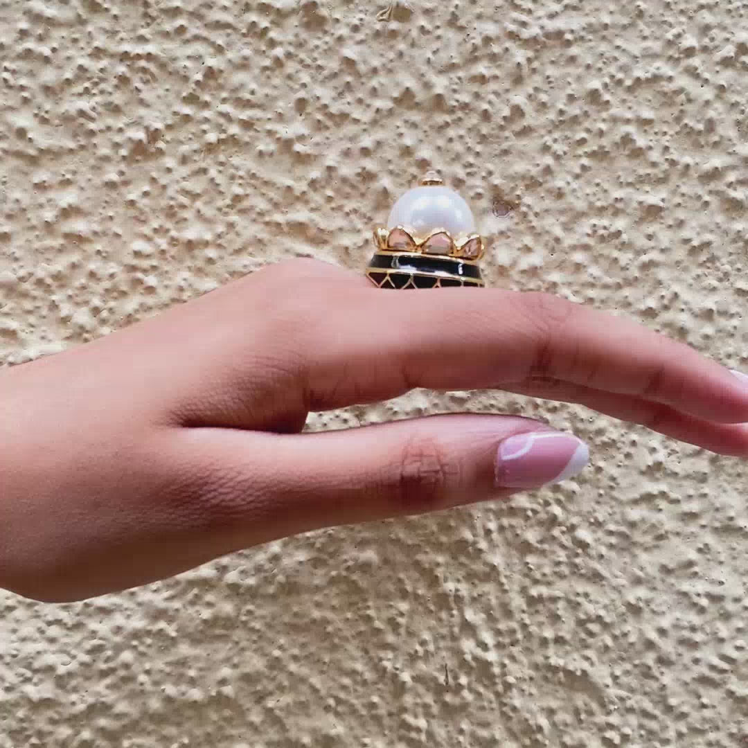 Amina Pearl Dome Ring