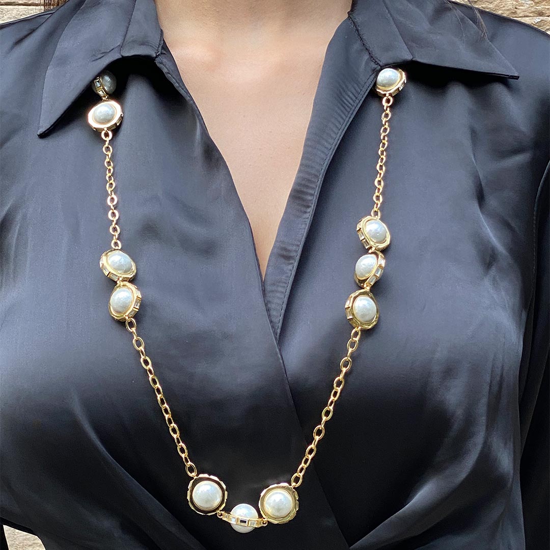 Amara Dainty Pearl Necklace - Isharya | Modern Indian Jewelry