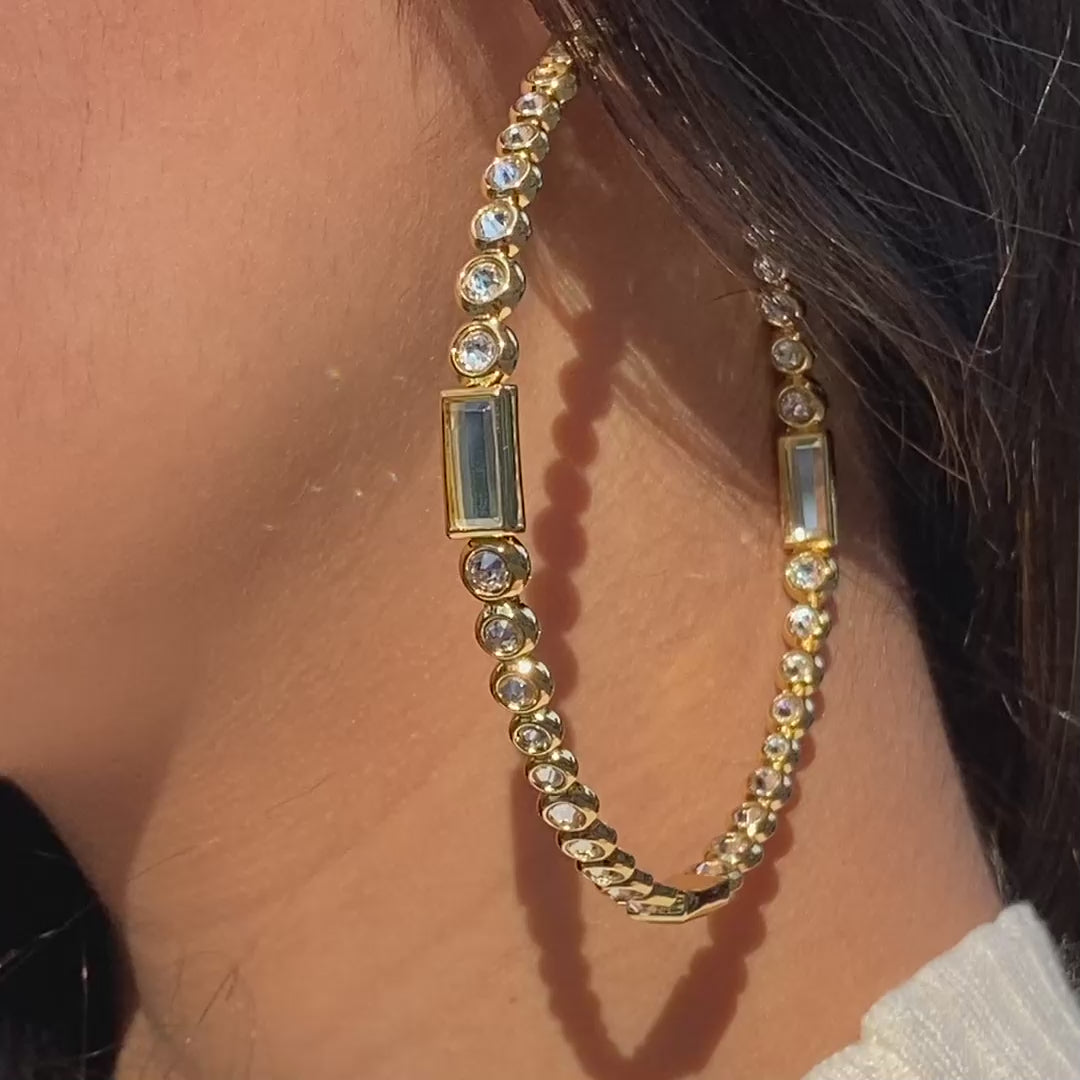 Aura Gold Oversized Hoop Earrings