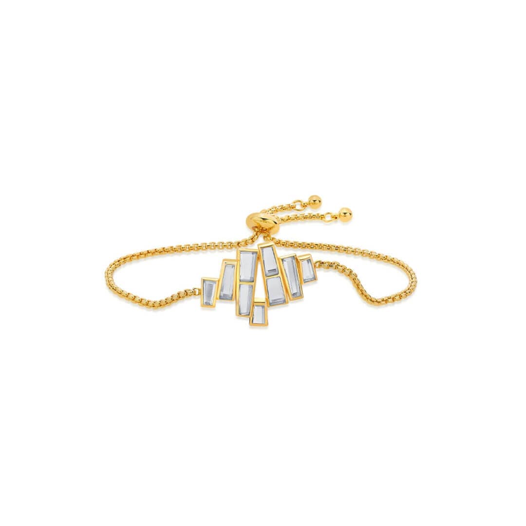 Abstract Mirror Bolo Bracelet - Isharya | Modern Indian Jewelry