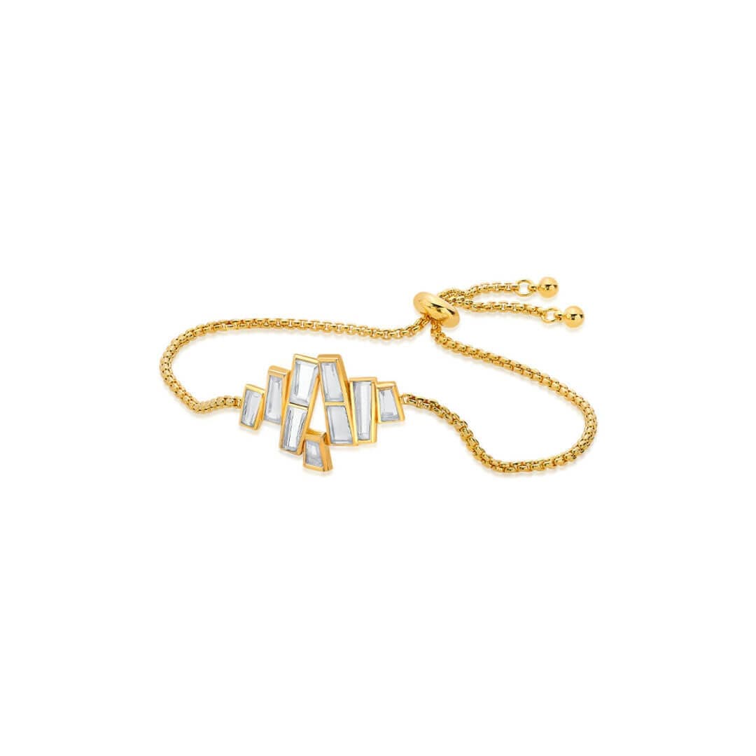 Abstract Mirror Bolo Bracelet - Isharya | Modern Indian Jewelry